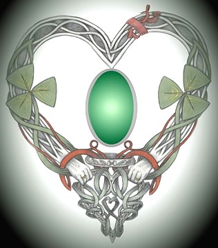 Shamrock Claddagh w/Jewel
